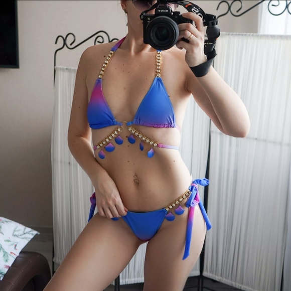 NWT Sexy Summer Beach Shell Bikini Swimsuit S: Small- Medium - Picture 4 of 9